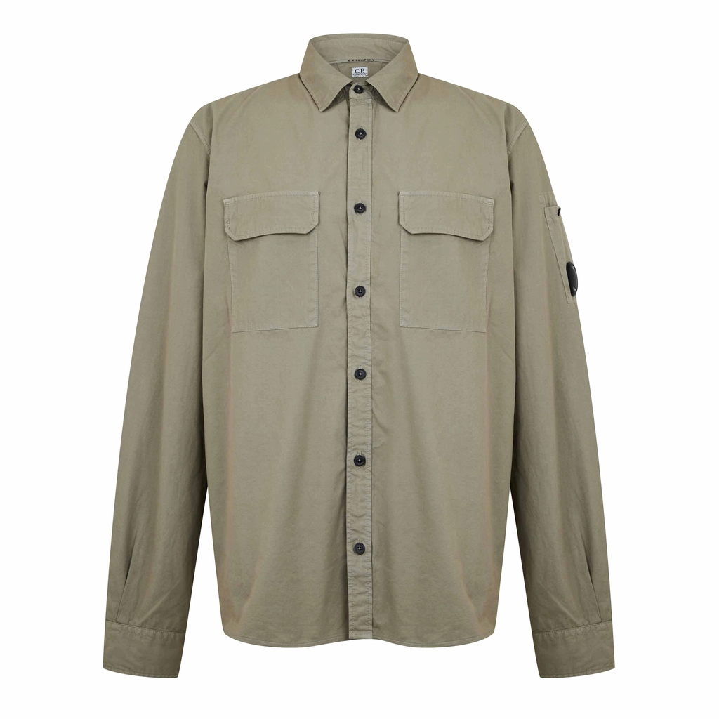 CP Company Long Sleeve Overshirt - Silver Sage 335